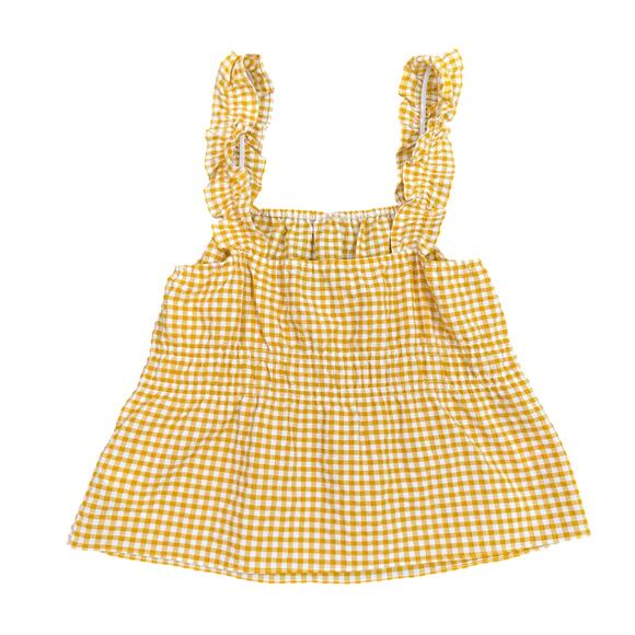Slate & Willow Gingham Tank Top in Yellow, Size XS - Picture 7 of 8